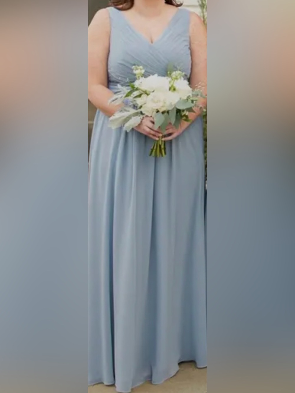 Azazie Dusty Blue A12 - Flora Bridesmaid dress